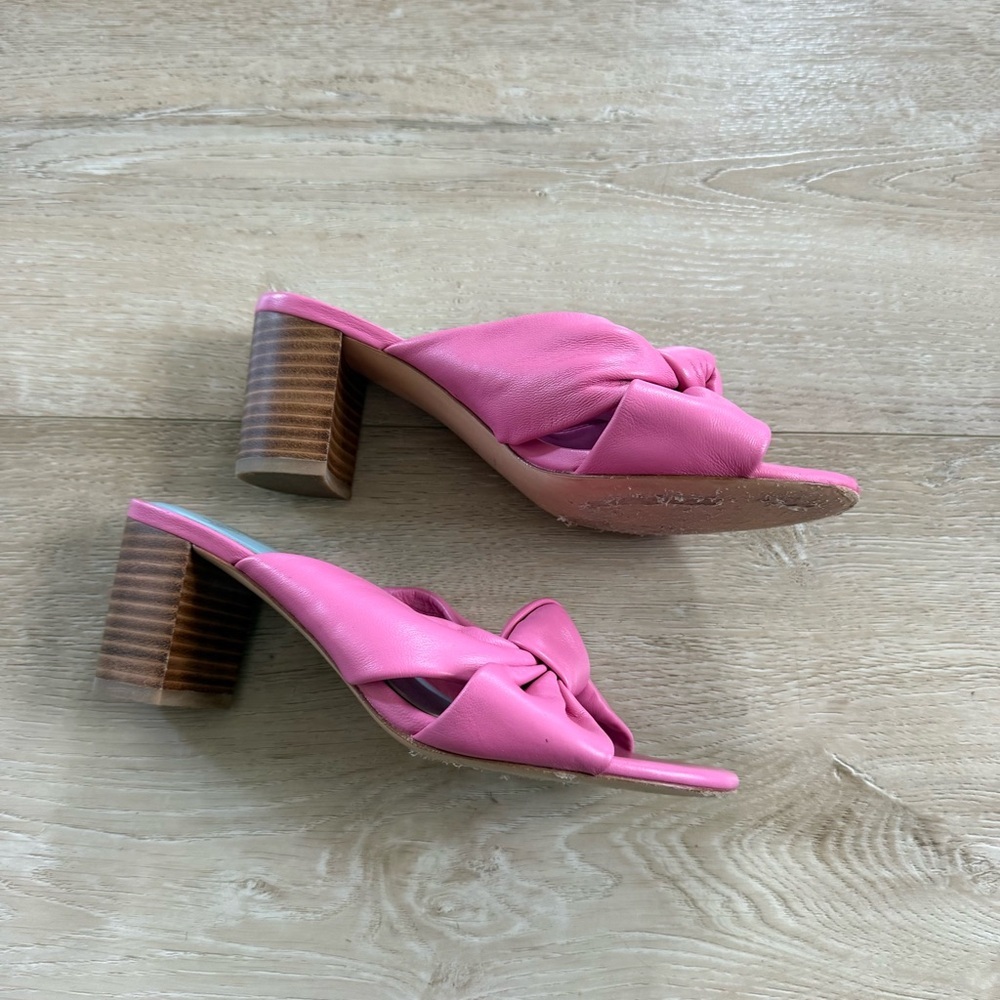 Frances Valentine Mollie Slide Heel genuine leather pink size 7 - Picture 5 of 6
